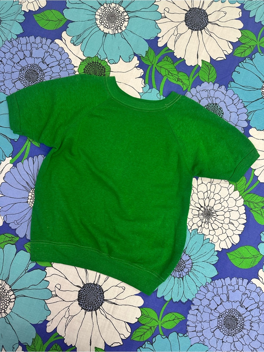 Vintage 70s/80s Sportswear Kelly Green Short Sleeve Sweatshirt